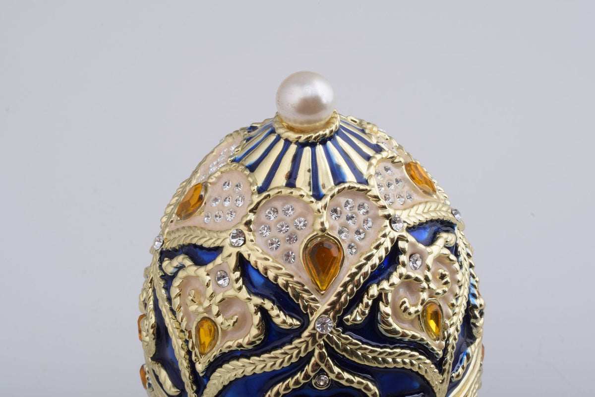 Keren Kopal Blue Faberge Music Playing Egg