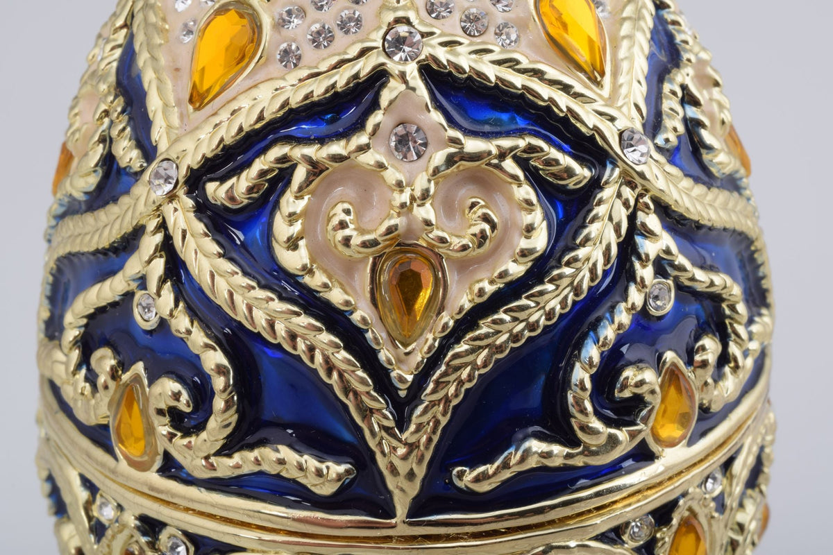 Keren Kopal Blue Faberge Music Playing Egg