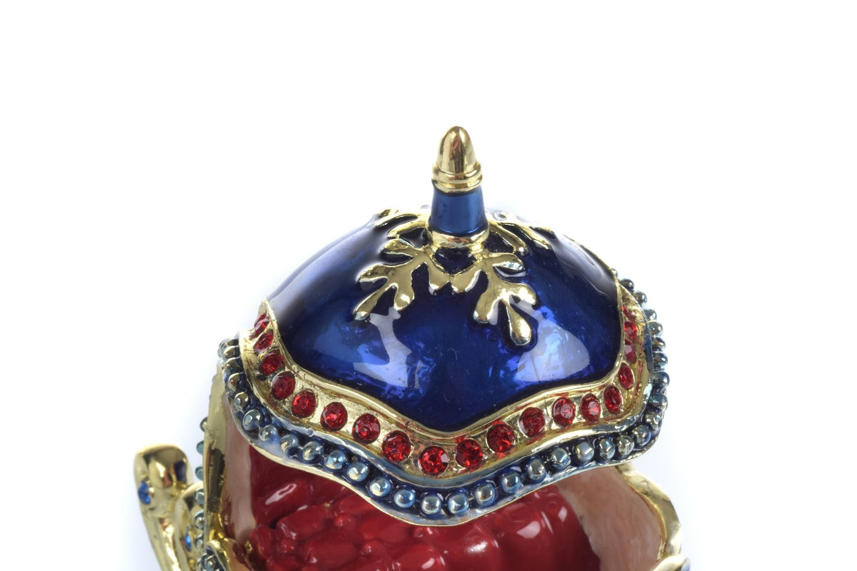 Keren Kopal Limited Edition 1 of 250 Blue Faberge Royal Carriage Trinket Box
