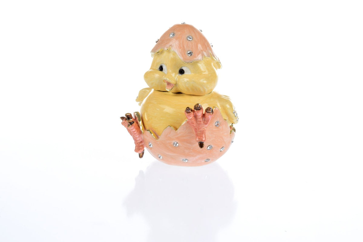 Keren Kopal A chick hatches from an egg Trinket Box