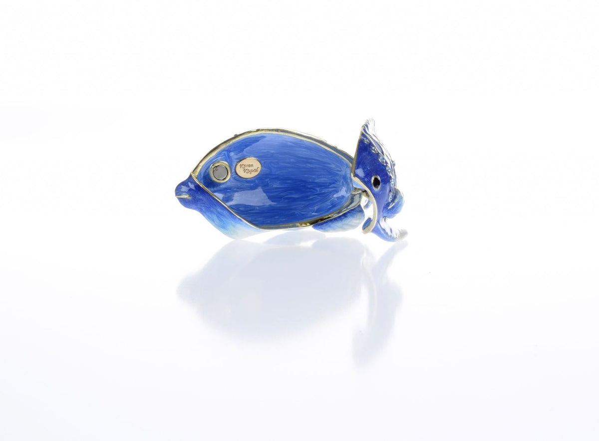 Keren Kopal Blue Rainbowfish Fish trinket box