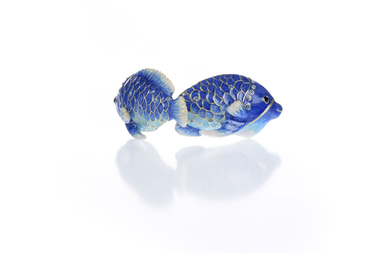 Keren Kopal Blue Rainbowfish Fish trinket box
