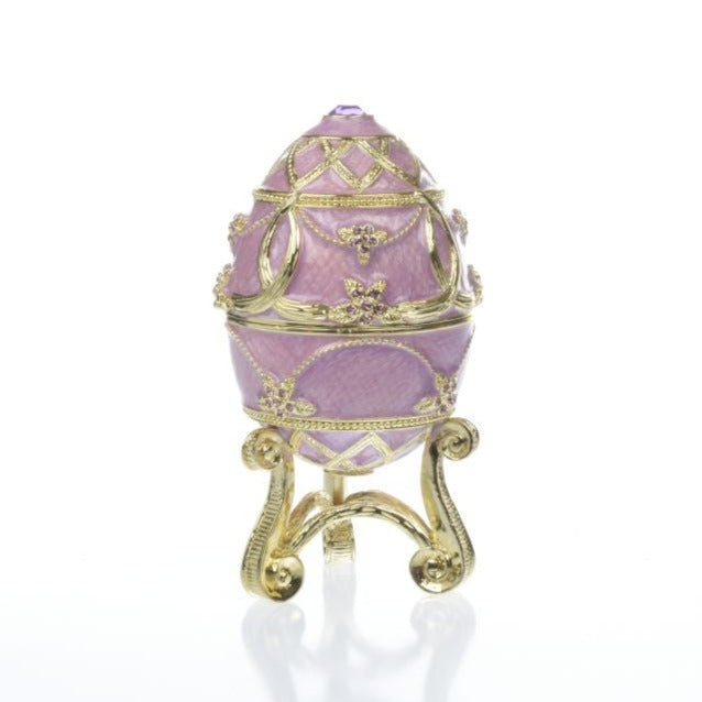 Keren Kopal Purple Easter Egg with flower vase