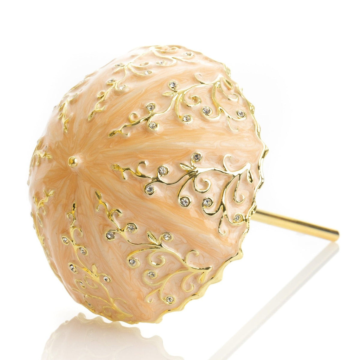 Keren Kopal Pink Umbrella Trinket Box Handmade with Swarovski Crystals