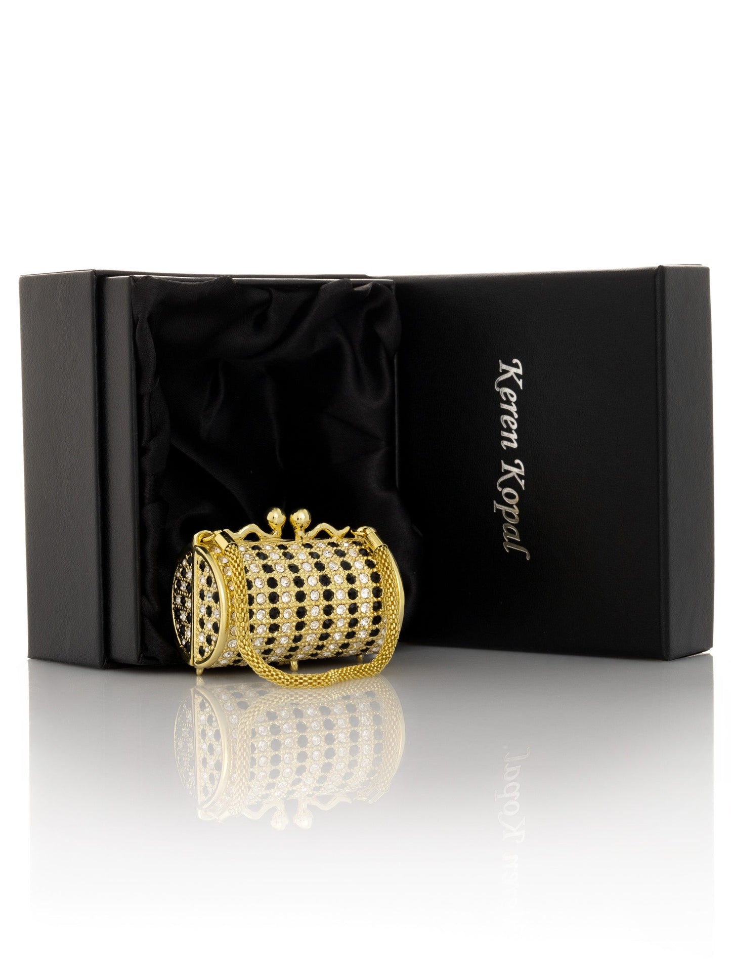 Keren Kopal Bright Golden Black Handbag