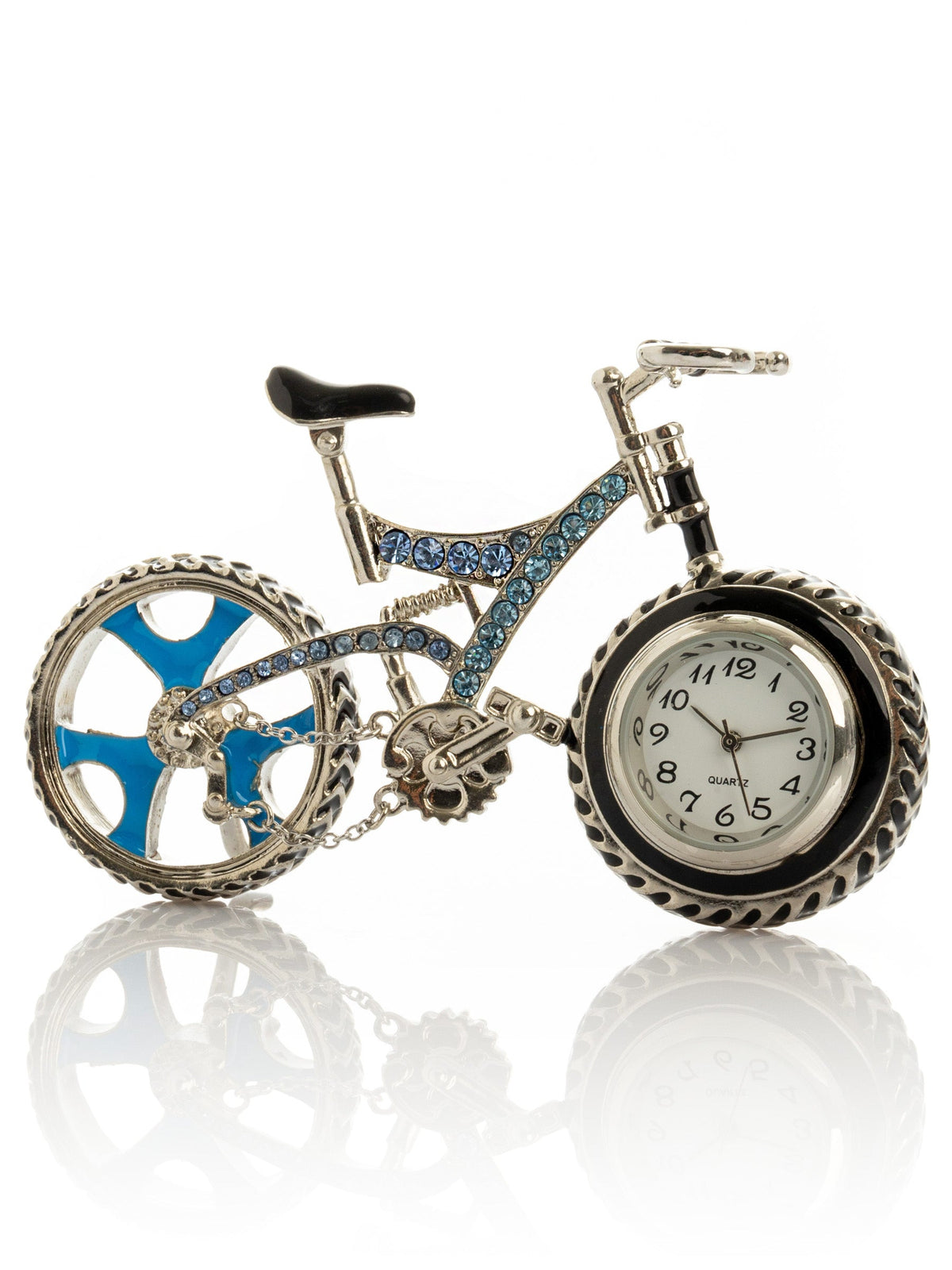 Keren Kopal Bicycle clock with Blue crystals
