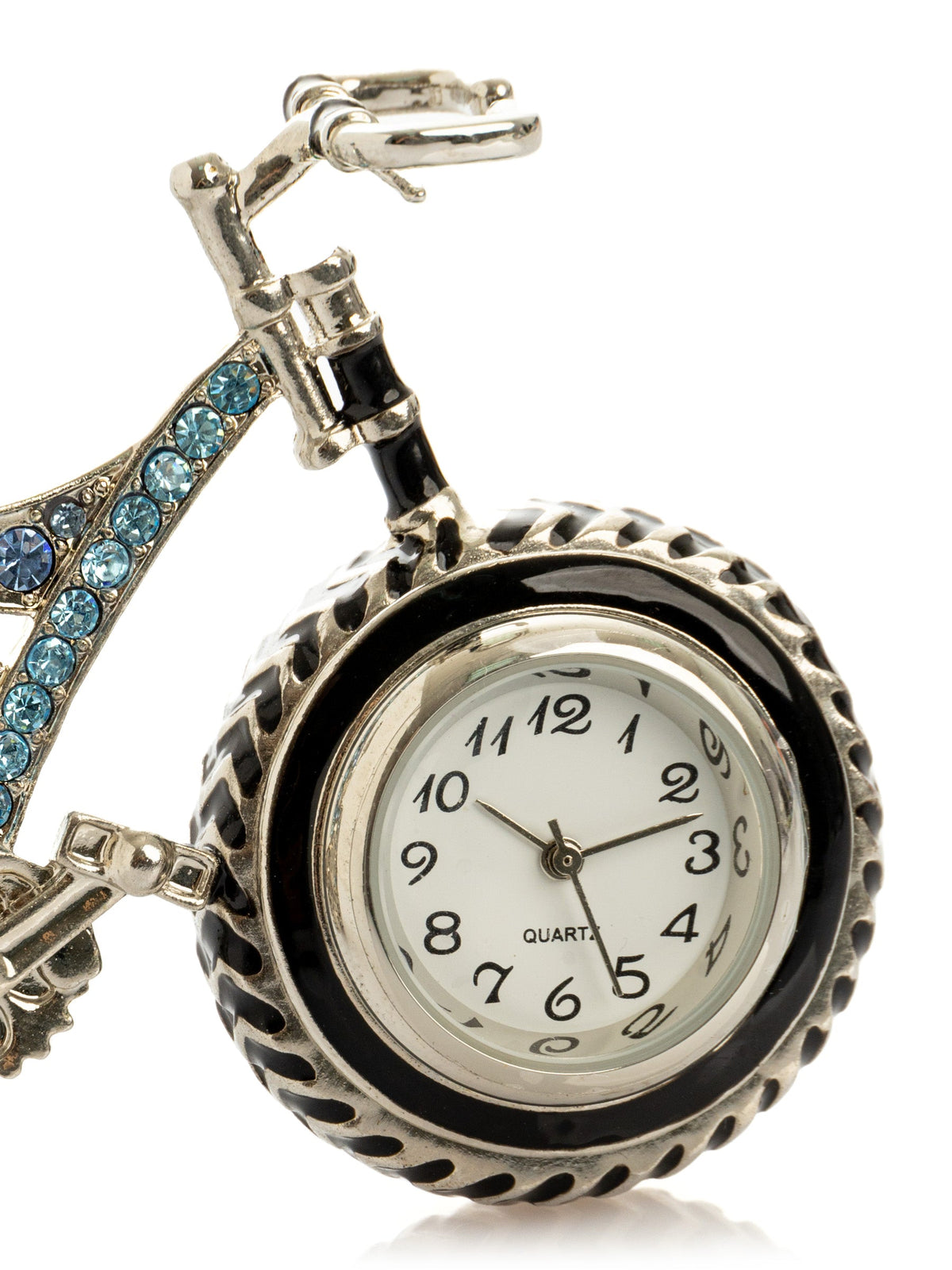 Keren Kopal Bicycle clock with Blue crystals