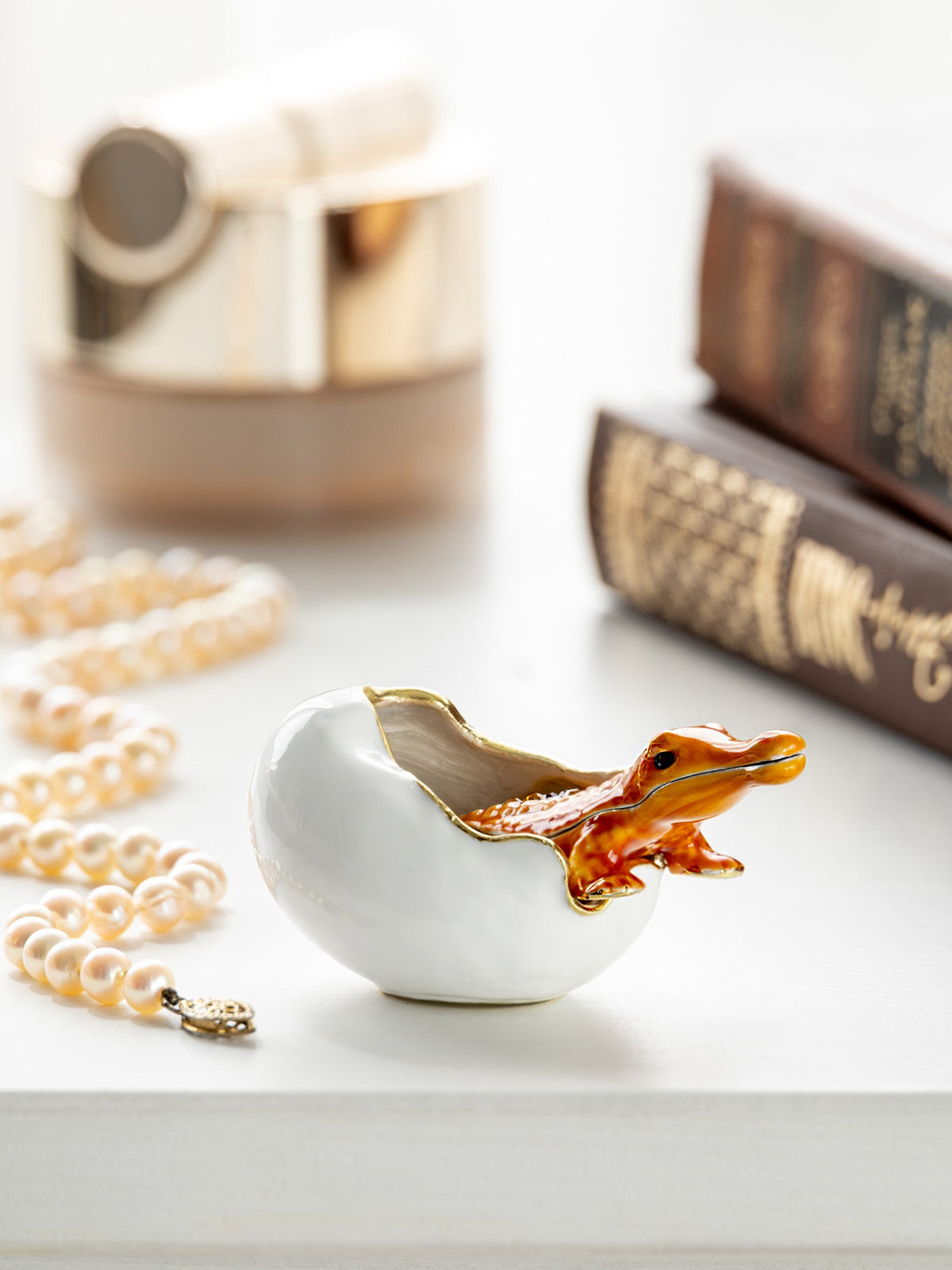 Keren Kopal Orange Crocodile hatching from egg