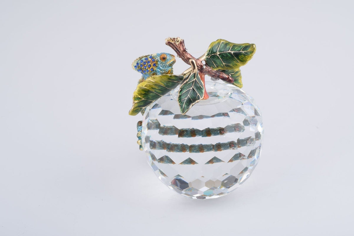 Keren Kopal Crystal Apple with a Chameleon