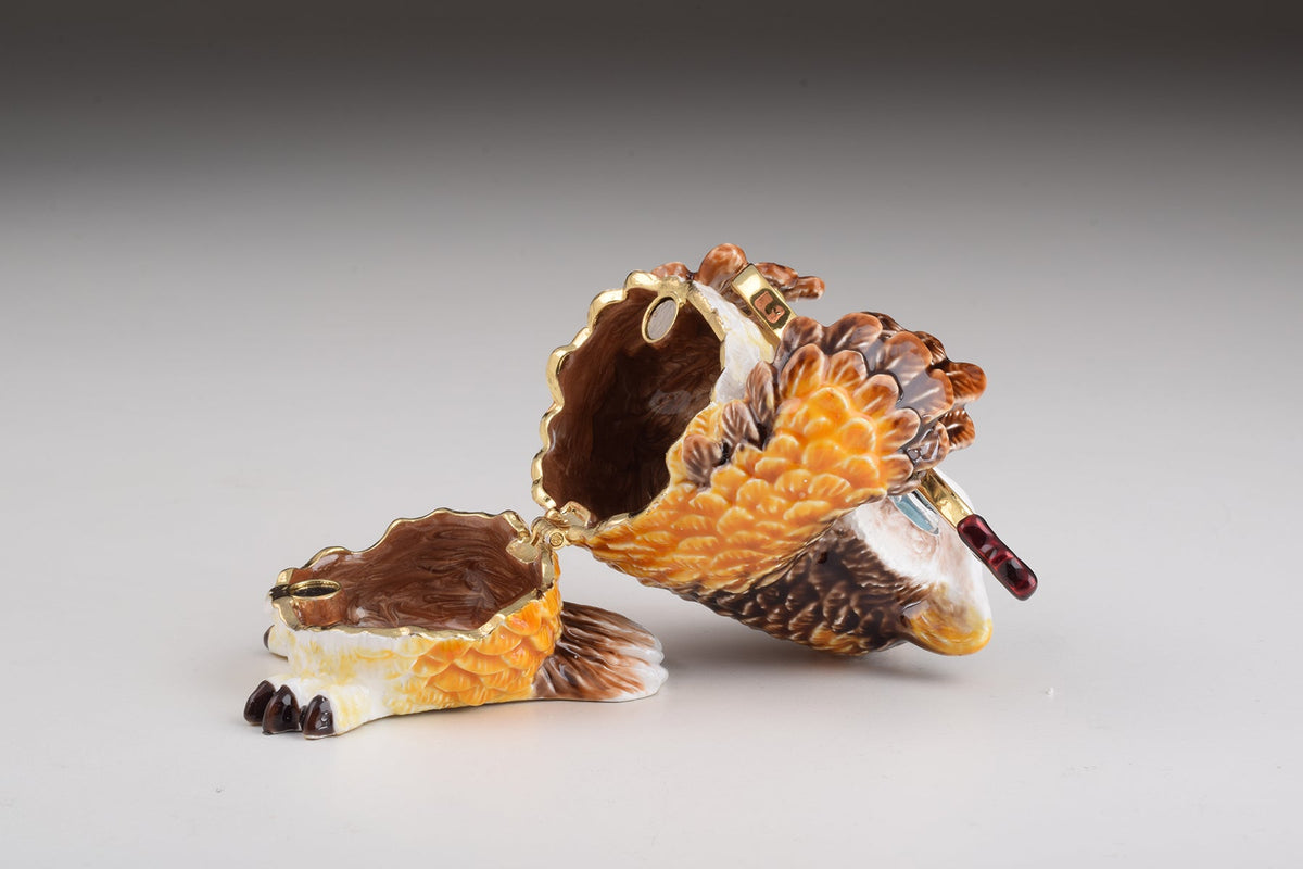 Keren Kopal Brown Owl Playing Guitar Trinket Box