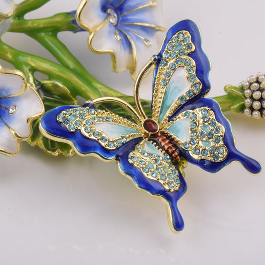 Keren Kopal Blue Butterfly on Flowers