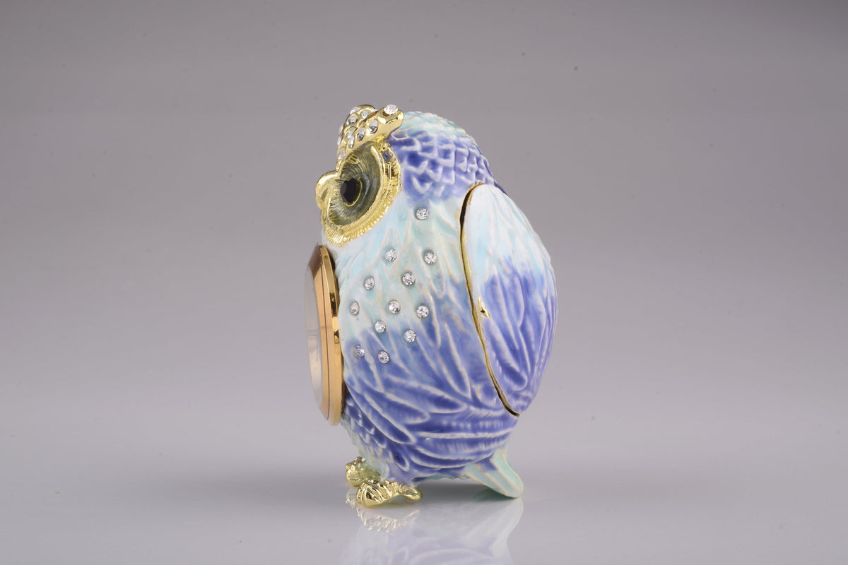 Keren Kopal Light Blue Owl with Clock