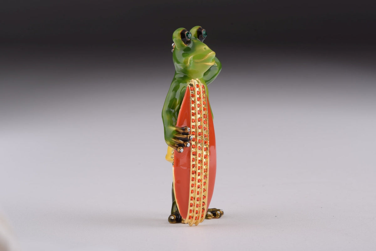 Keren Kopal Frog Holding a Surfboard