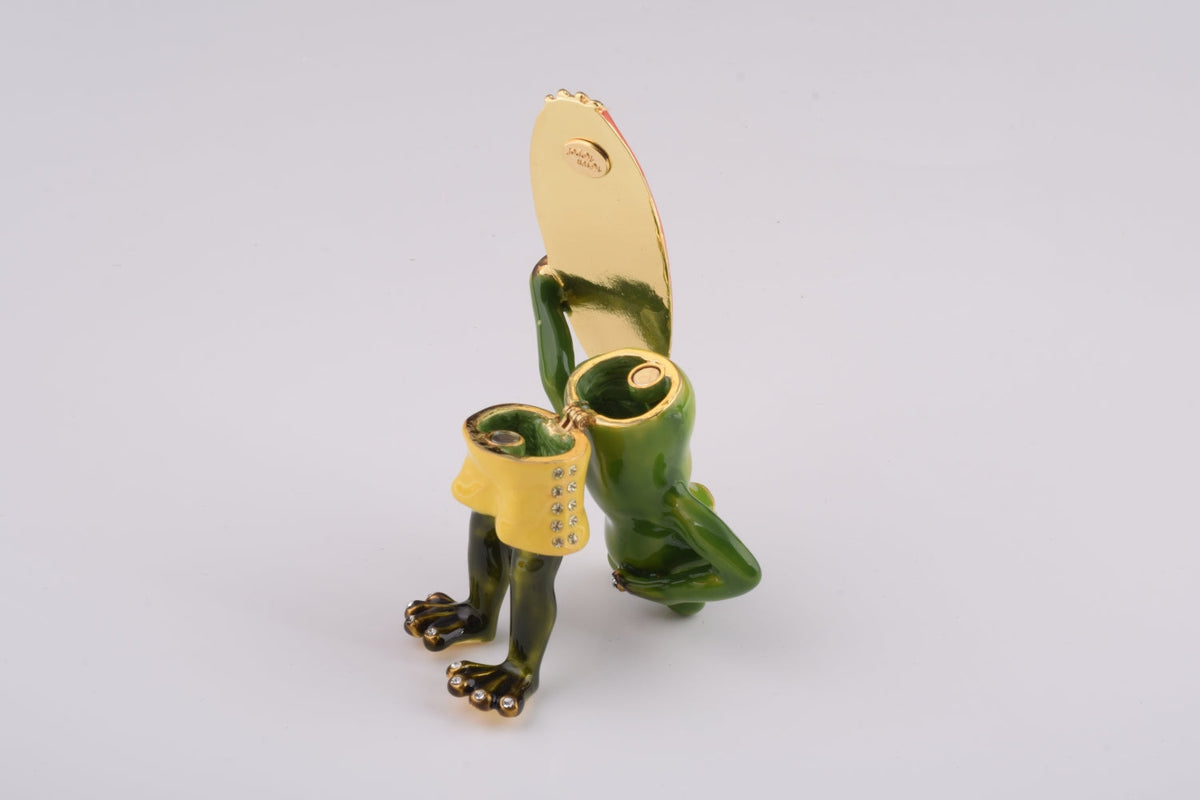 Keren Kopal Frog Holding a Surfboard