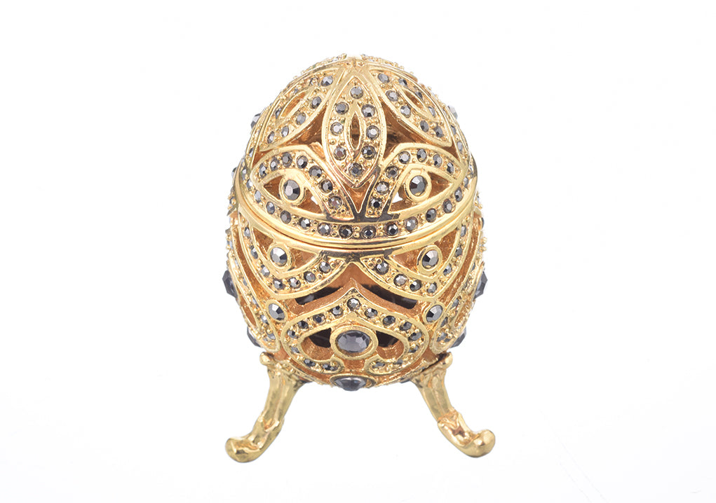 Keren Kopal Gold Faberge Egg with Blue Crystals