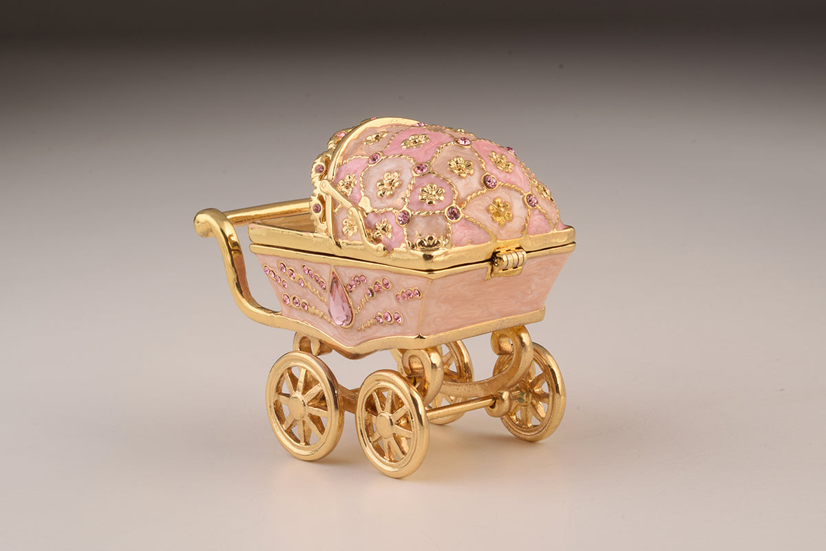 Keren Kopal Pink Baby Carriage Trinket Box