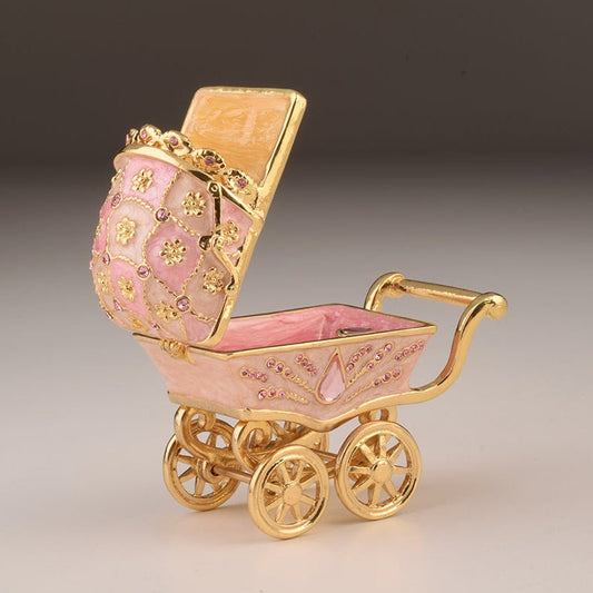 Keren Kopal Pink Baby Carriage Trinket Box