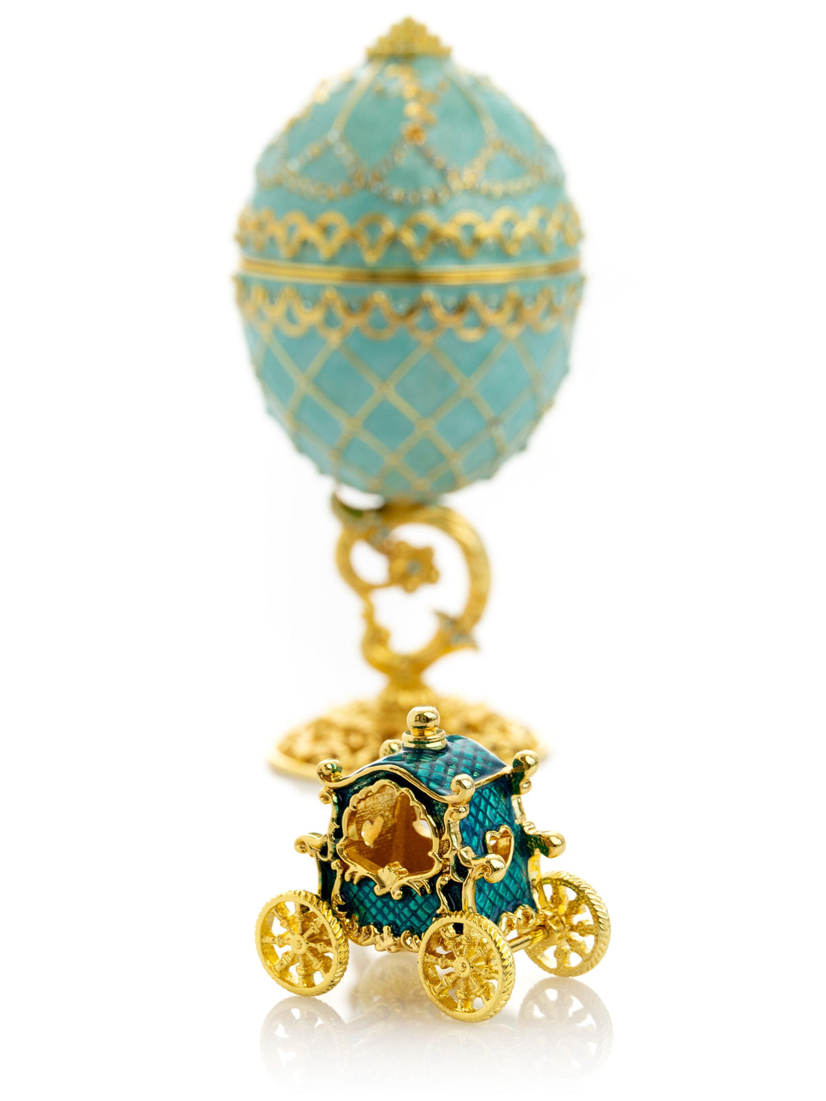 Keren Kopal Gold & Turquoise Egg with Royal Carriage