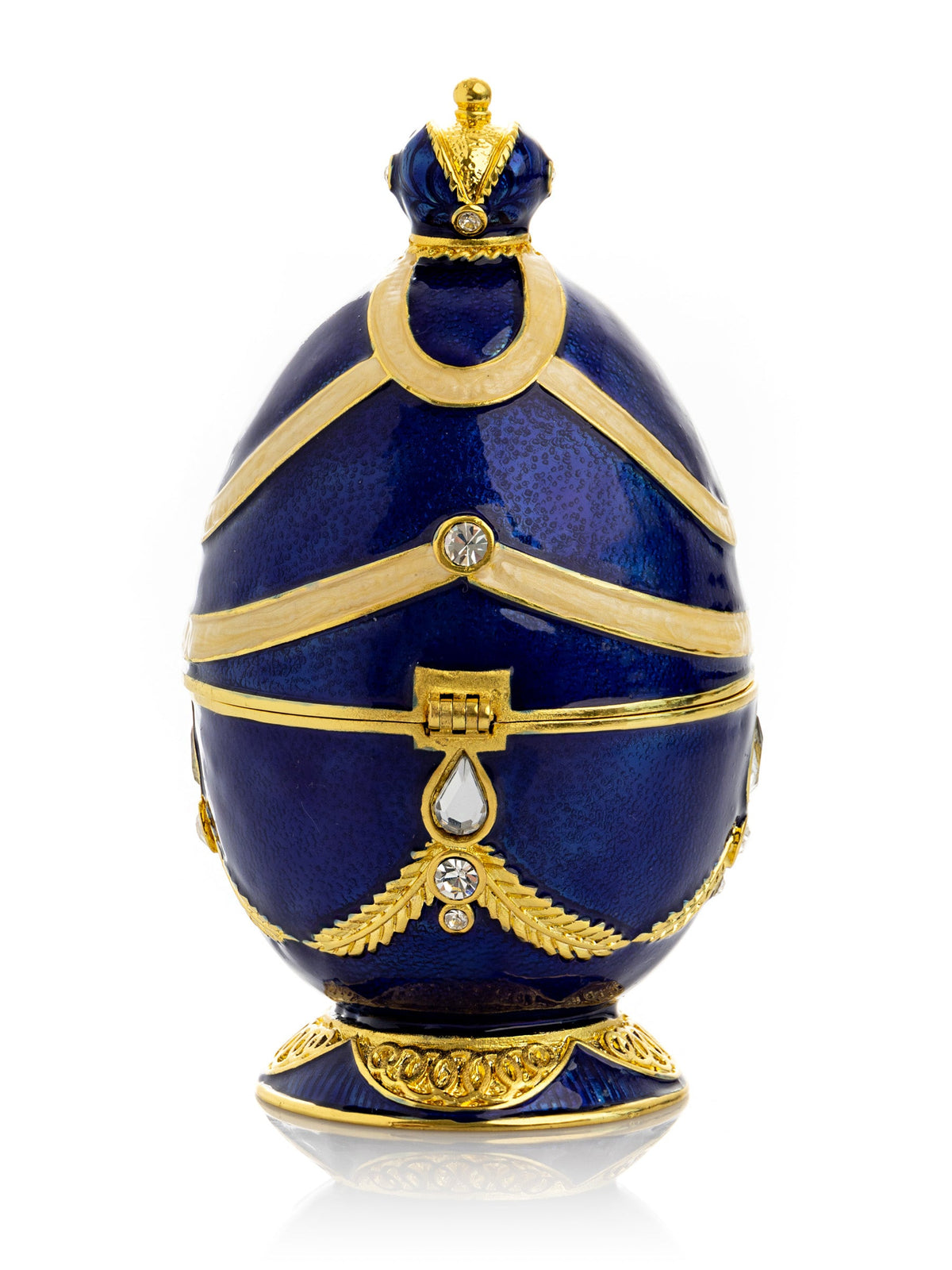 Keren Kopal Blue Faberge Egg with Golden Piano Surprise