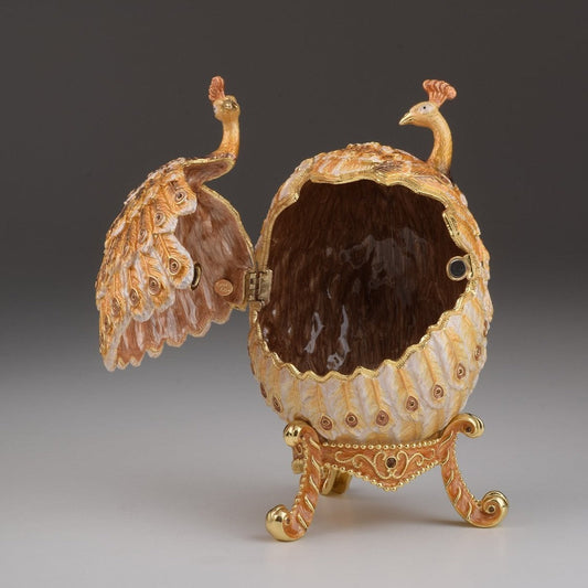 Keren Kopal Gold Peacocks Faberge Egg