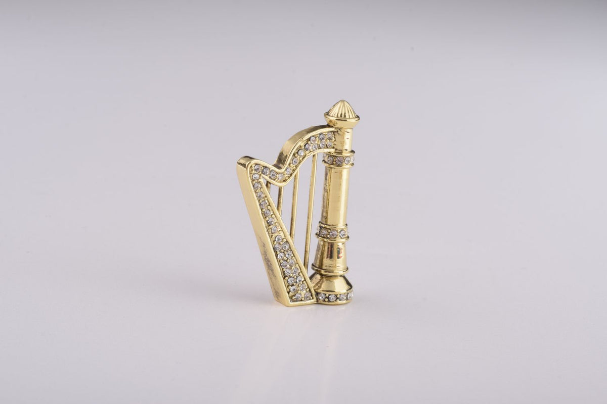Keren Kopal White Egg with Flowers & Harp