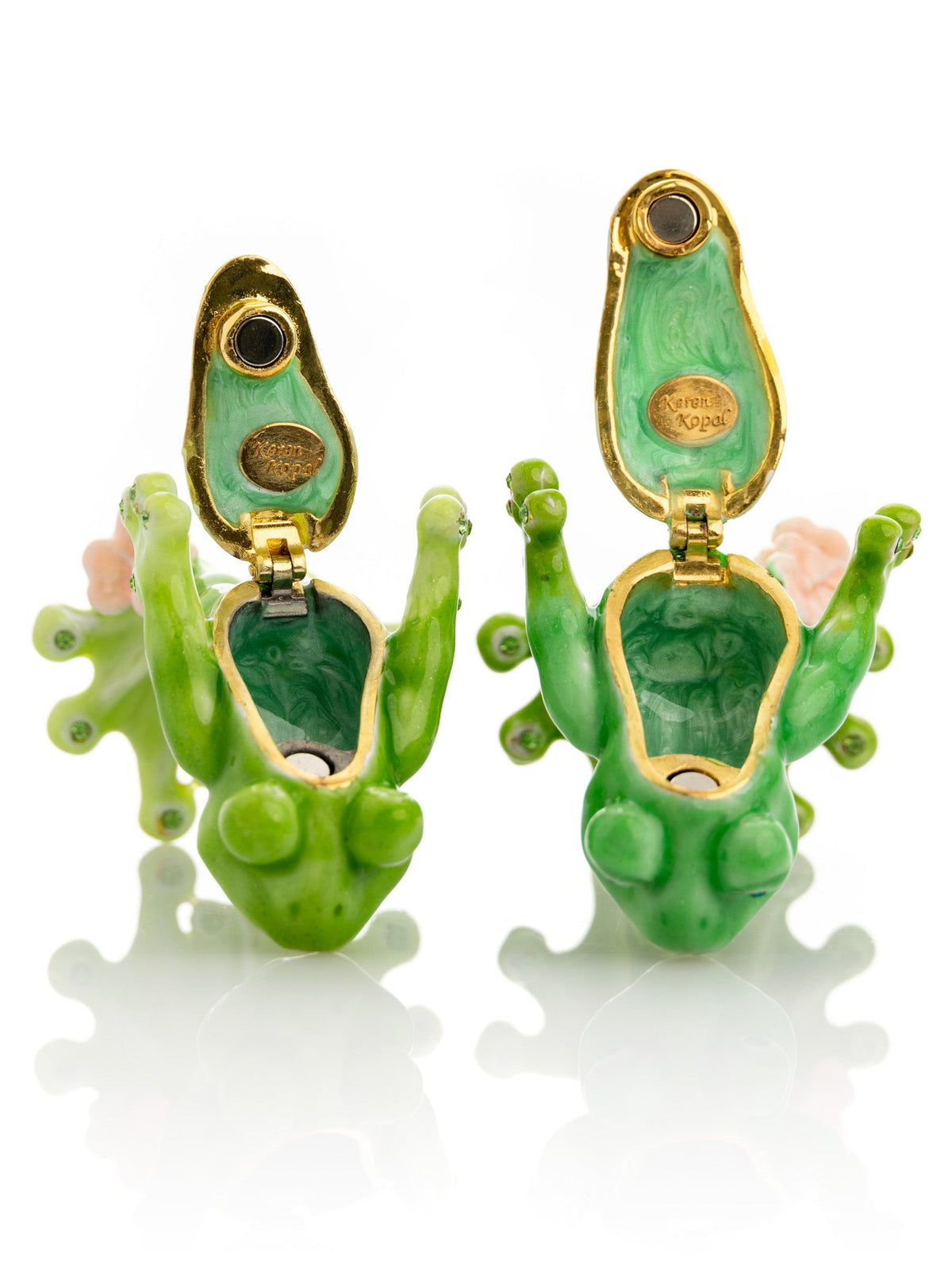 Keren Kopal Kissing Frogs trinket box