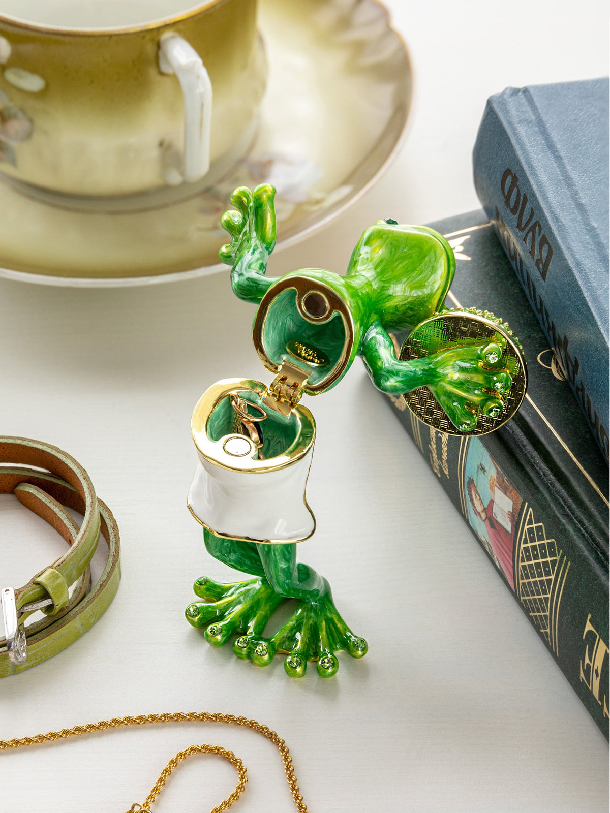 Gourmet Frog Chef Trinket Box