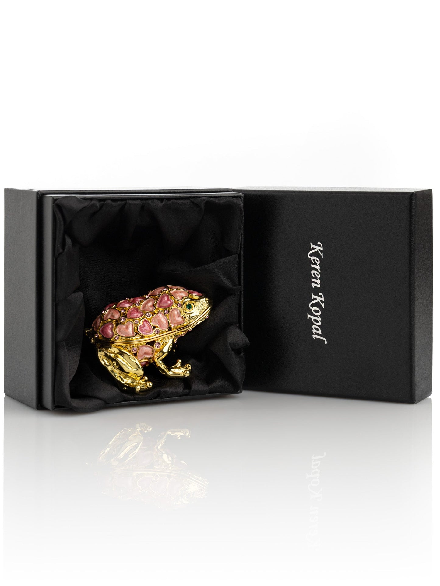 Keren Kopal Golden Frog Decorated with Hearts