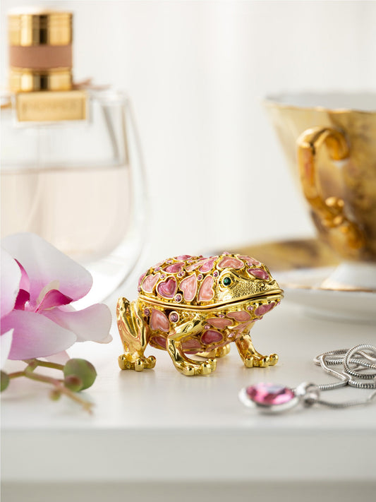 Keren Kopal Golden Frog Decorated with Hearts