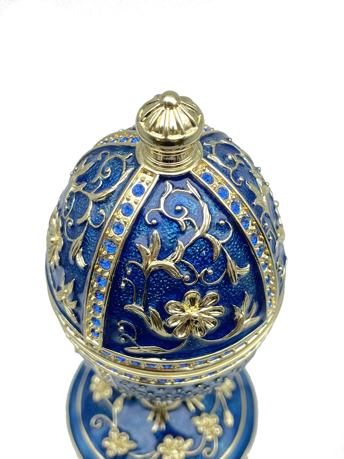 Keren Kopal Limited edition Blue Faberge Egg with doves trinket box
