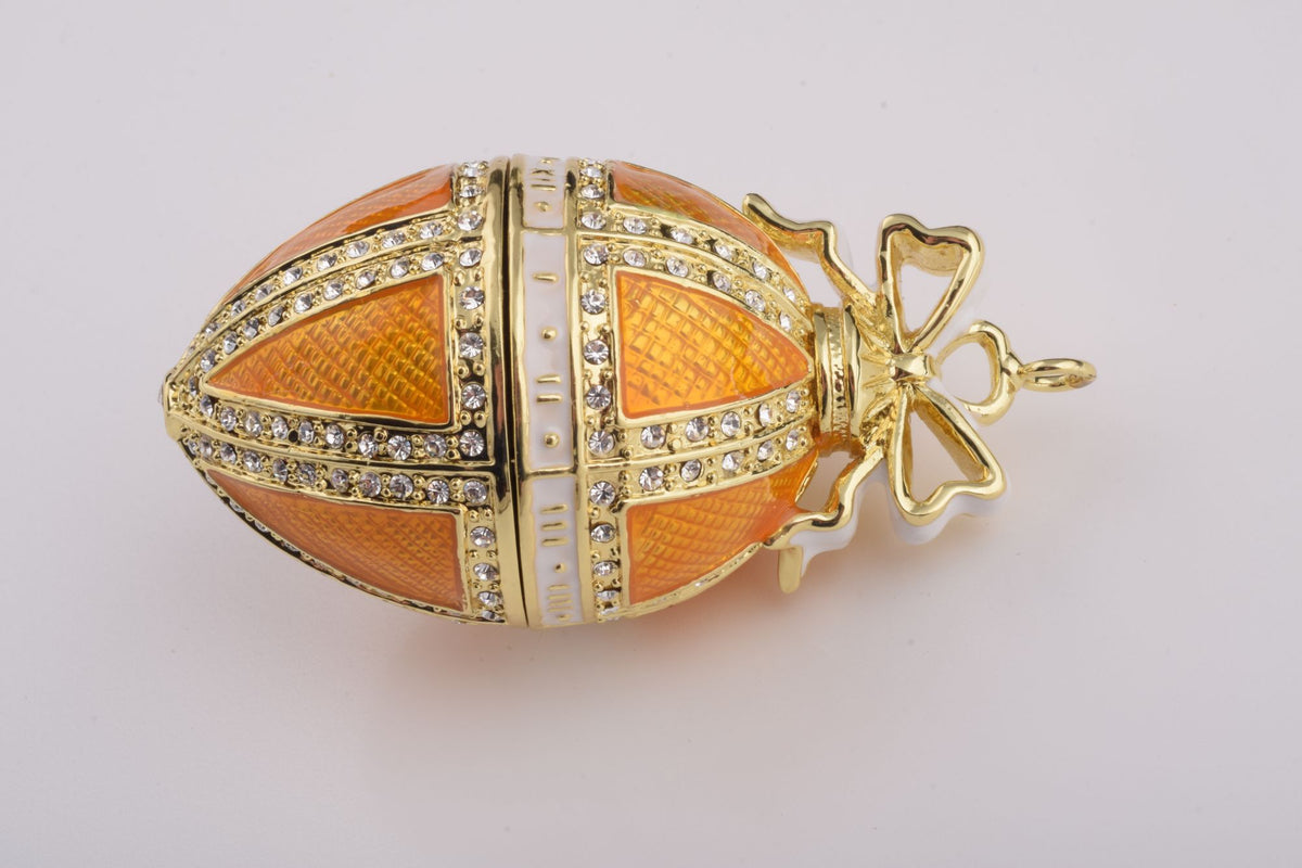 Keren Kopal Orange Russian Egg Hanging of a Tree Branch