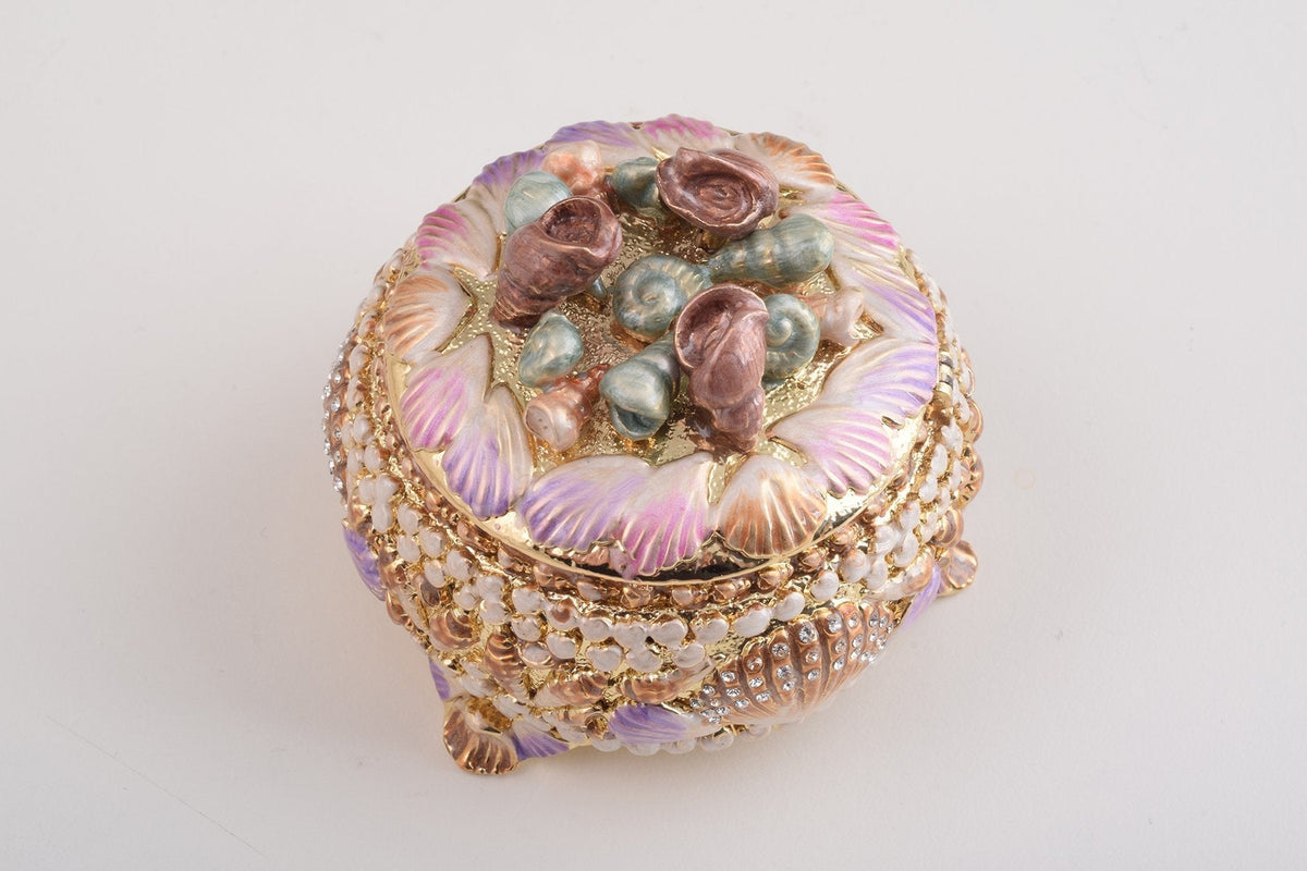 Keren Kopal Golden Seashells Trinket Box