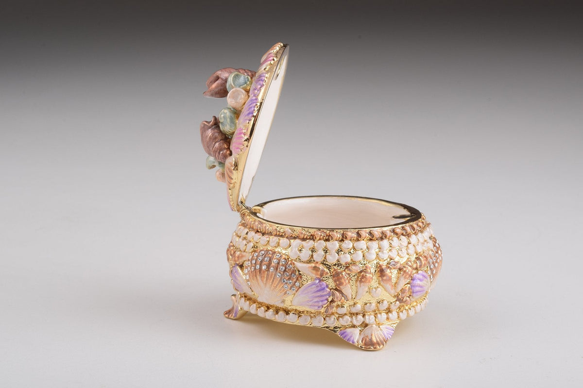 Keren Kopal Golden Seashells Trinket Box