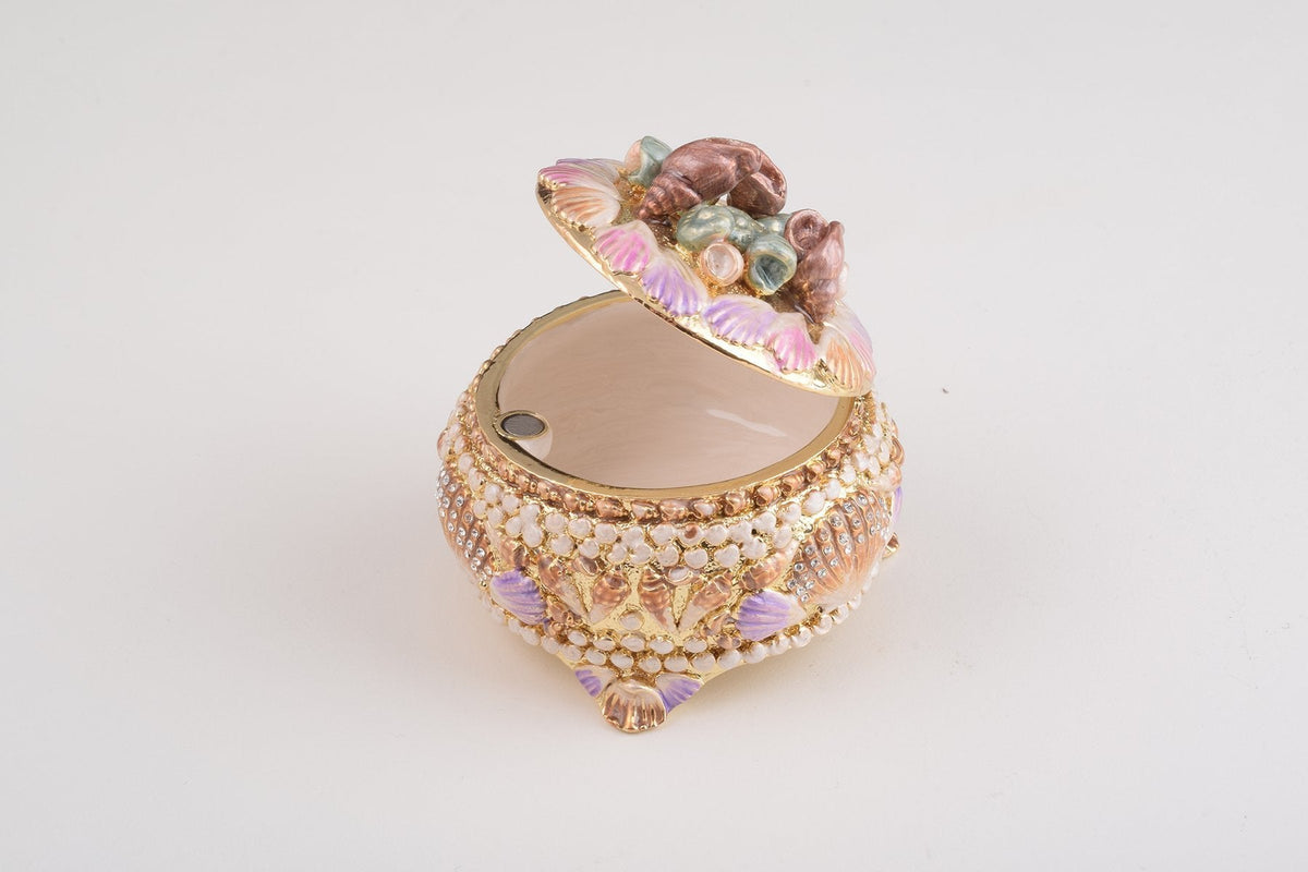 Keren Kopal Golden Seashells Trinket Box