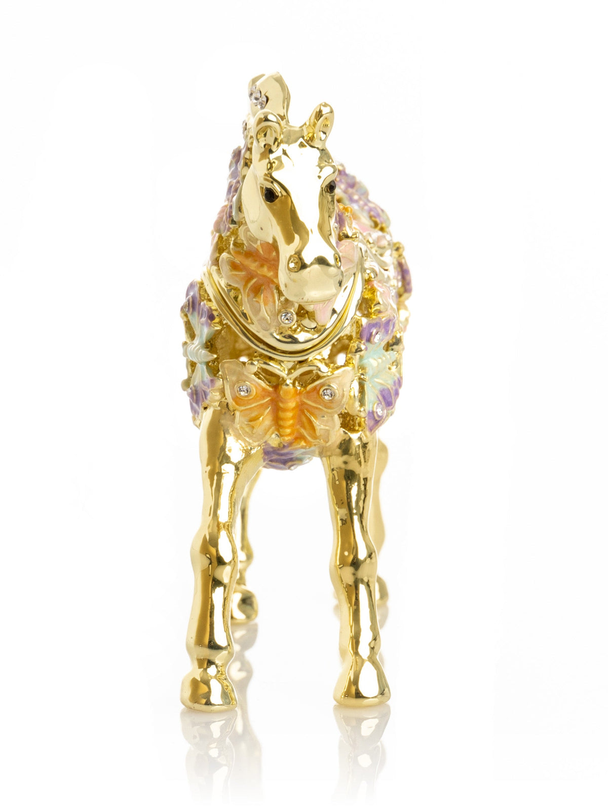 Keren Kopal Golden Horse Decorated with butterflies