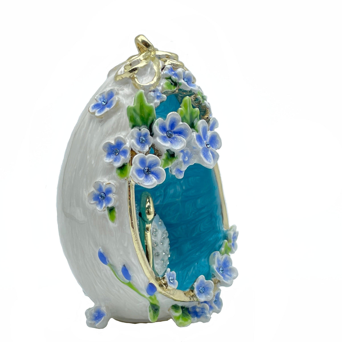 Keren Kopal turquoise egg with a swan