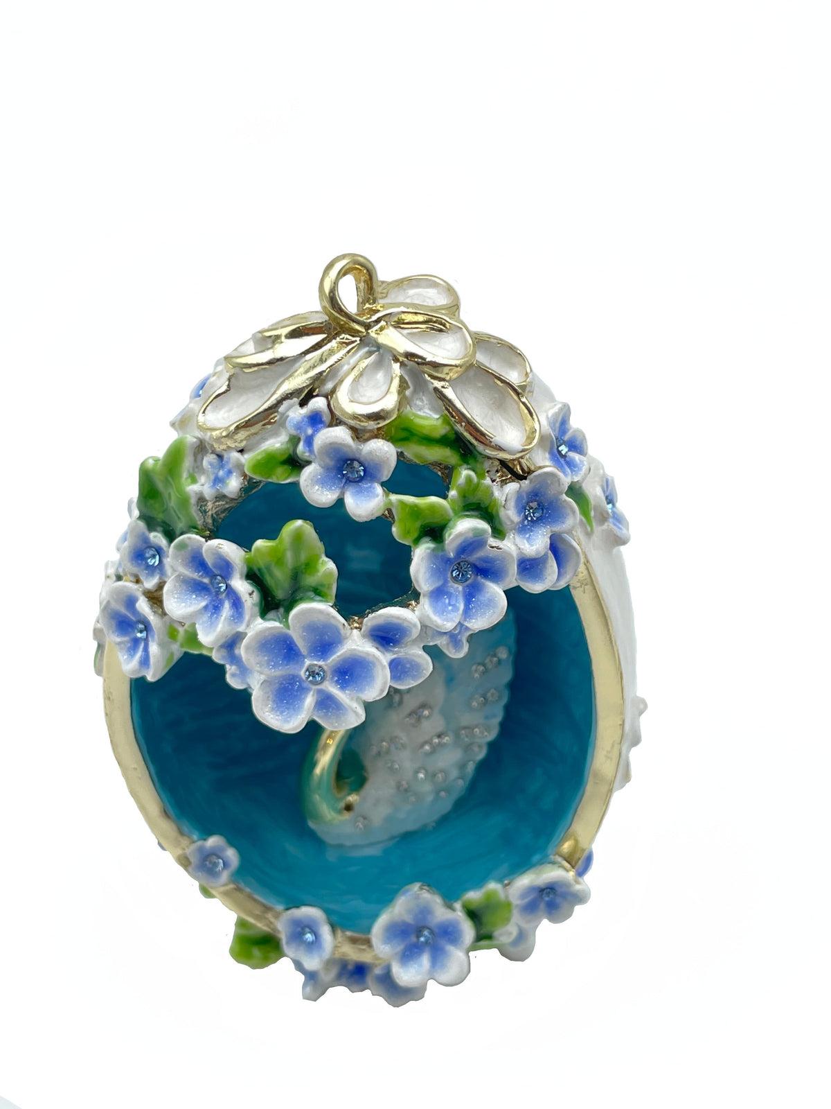 Keren Kopal turquoise egg with a swan