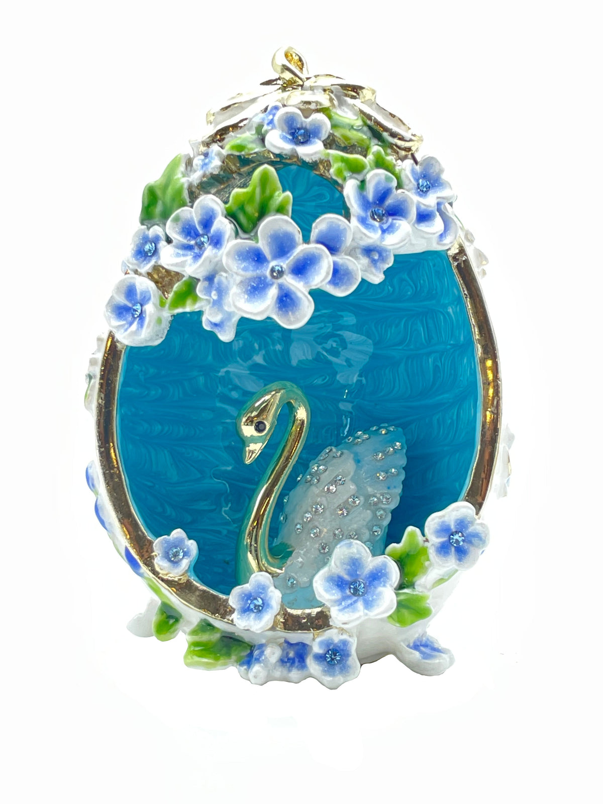 Keren Kopal turquoise egg with a swan