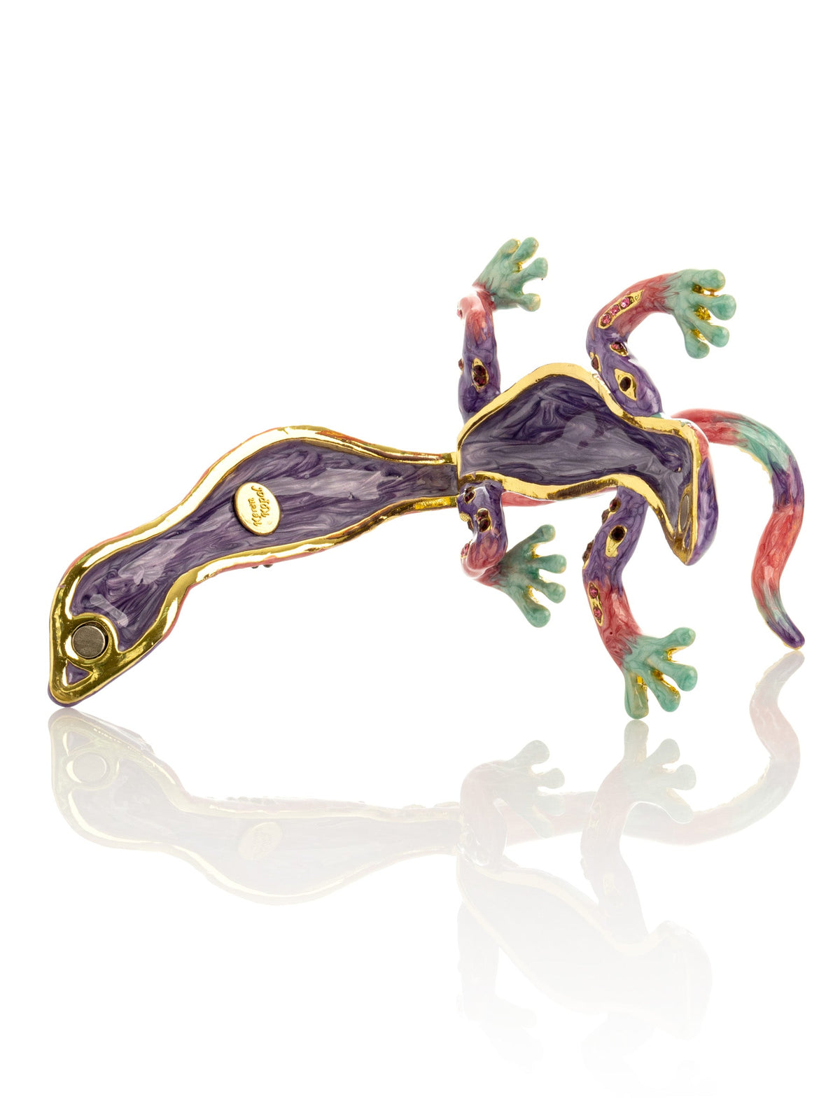 Keren Kopal Purple Lizard Jewelry Trinket Box