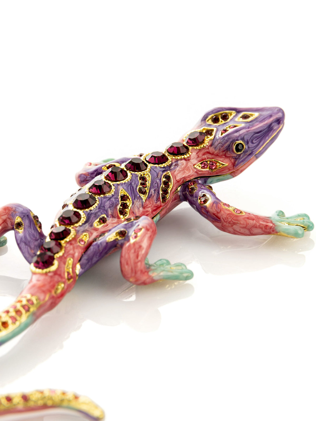 Keren Kopal Purple Lizard Jewelry Trinket Box