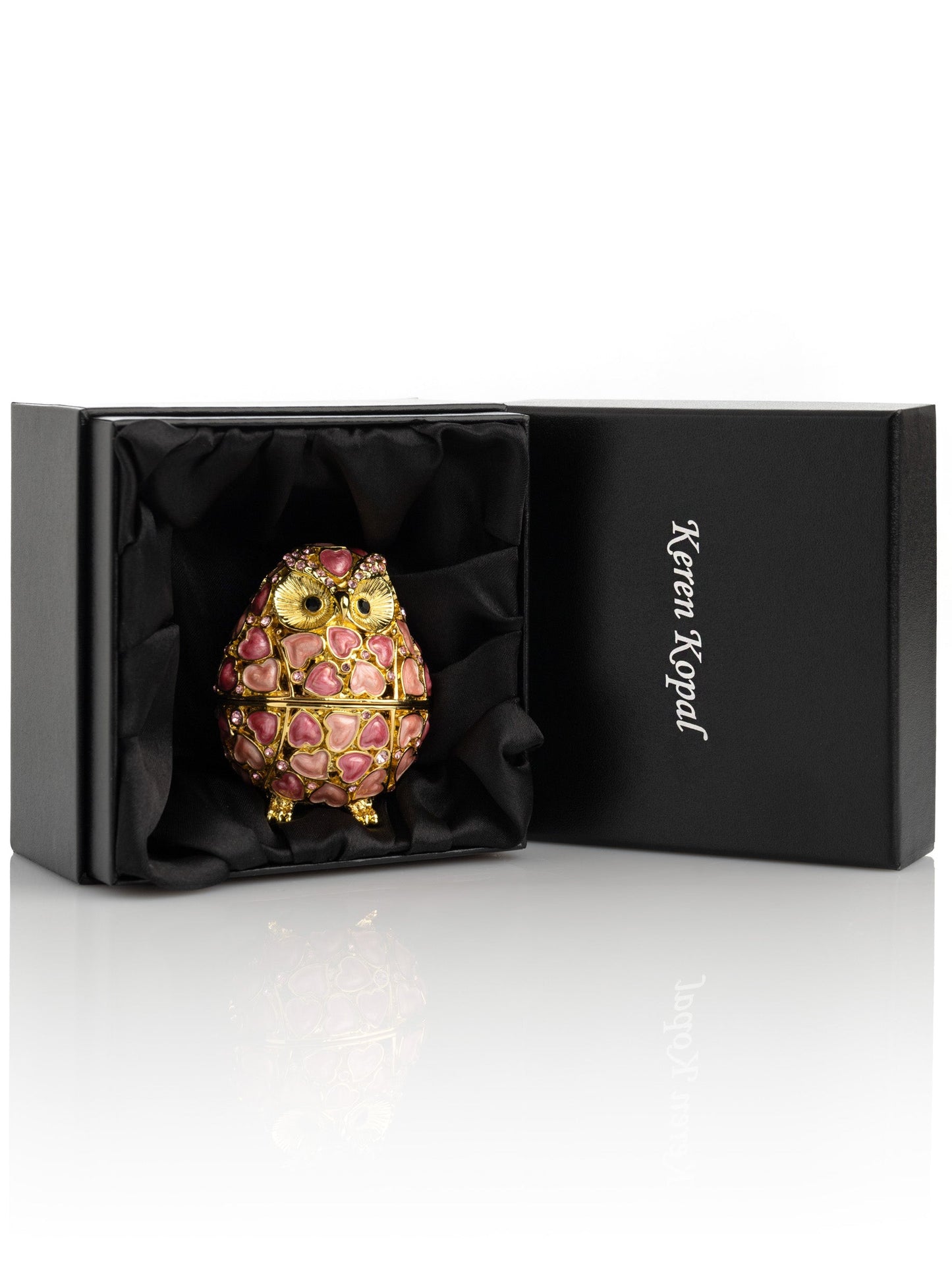 Keren Kopal Golden Owl with Hearts