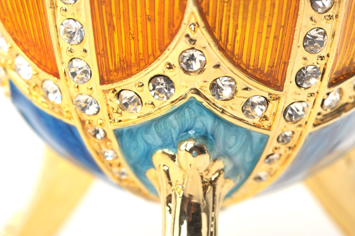 Keren Kopal Orange & Blue Faberge Egg