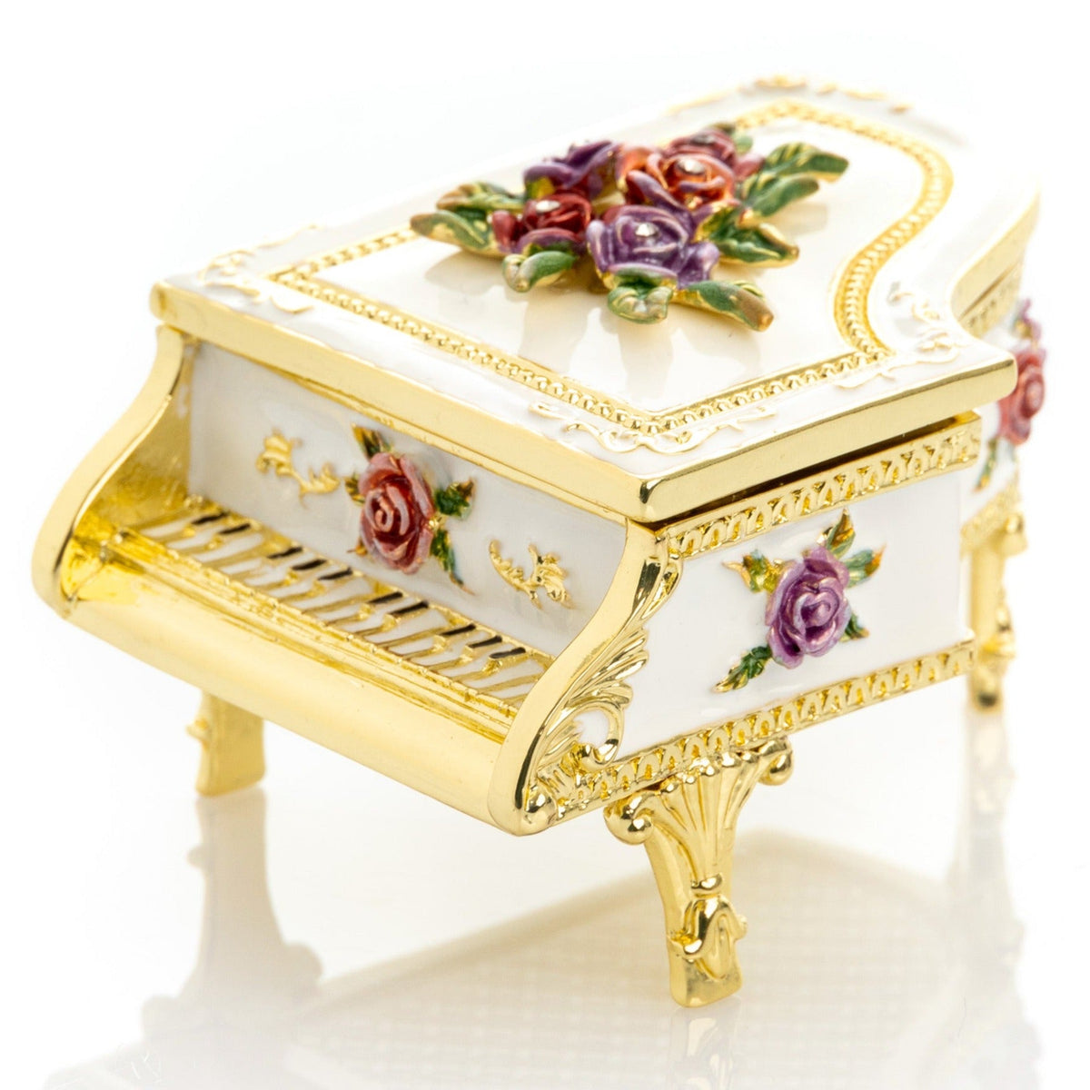 Keren Kopal White piano with flowers