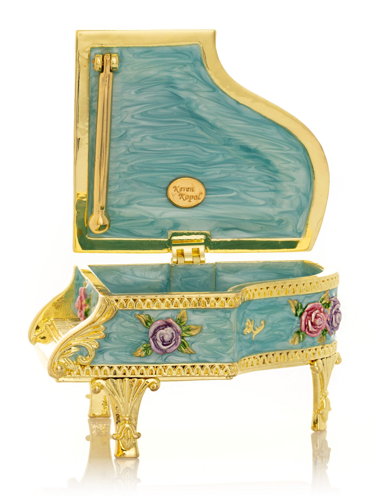 Keren Kopal Turquoise Piano with Flowers
