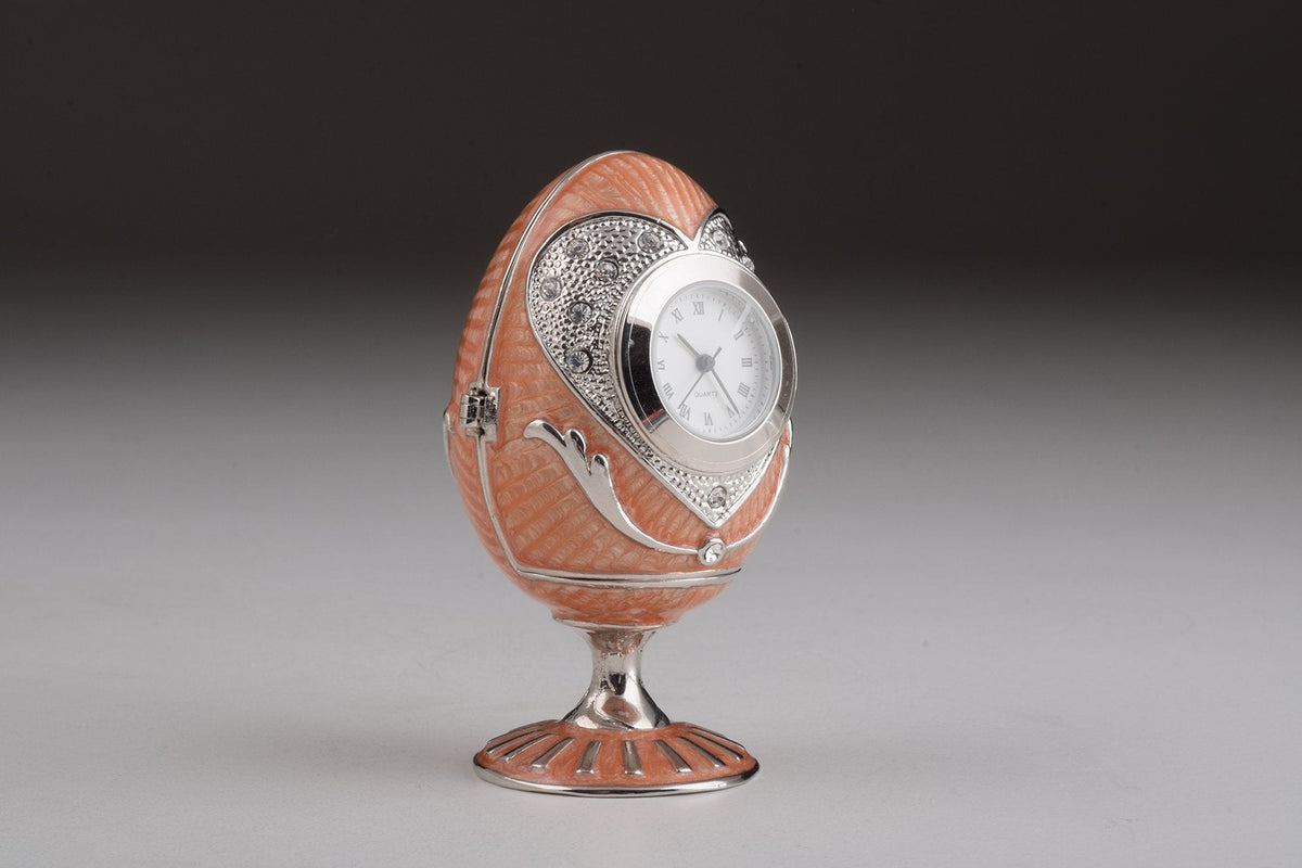 Keren Kopal Pink Faberge Egg with Clock