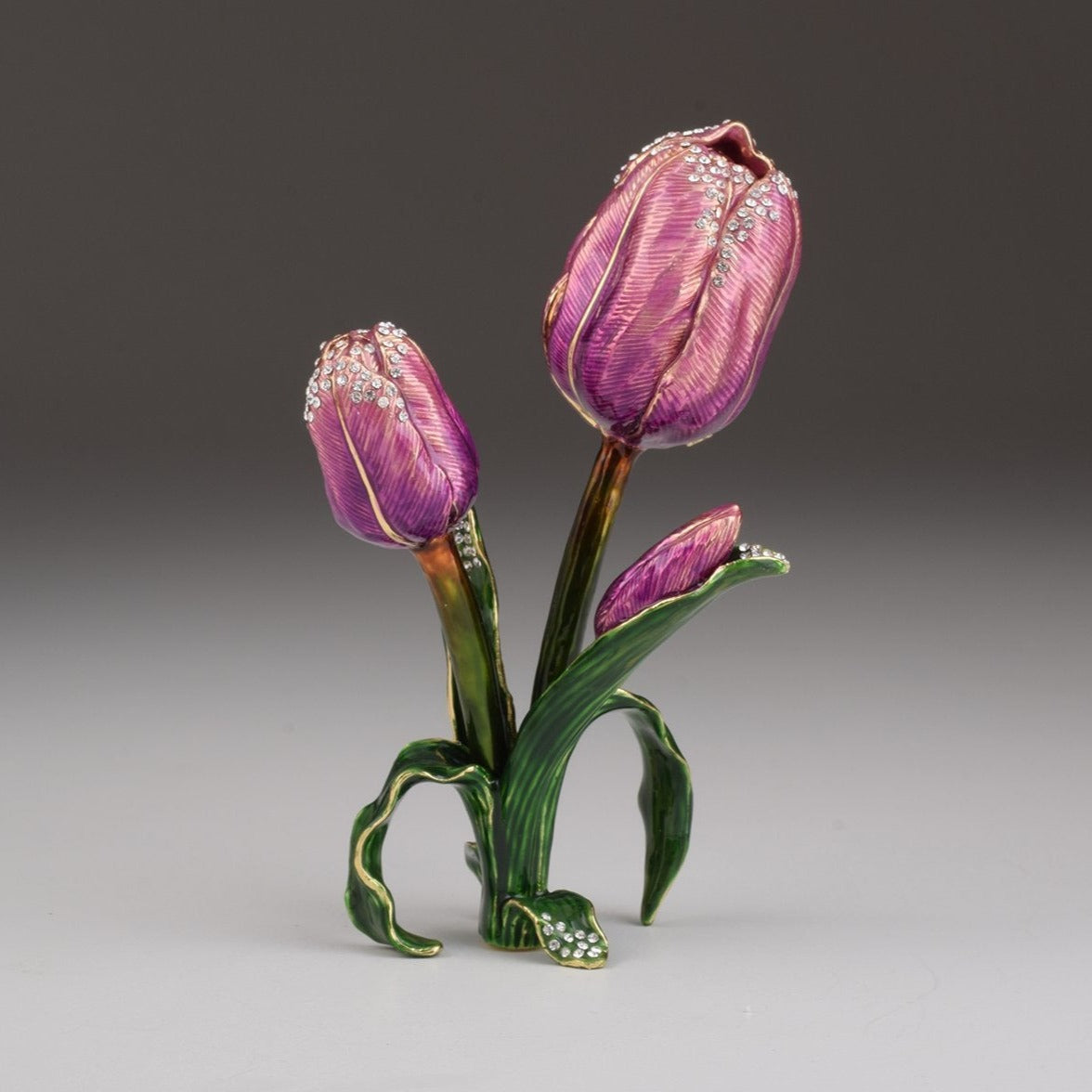Keren Kopal Purple Rose Trinket Box