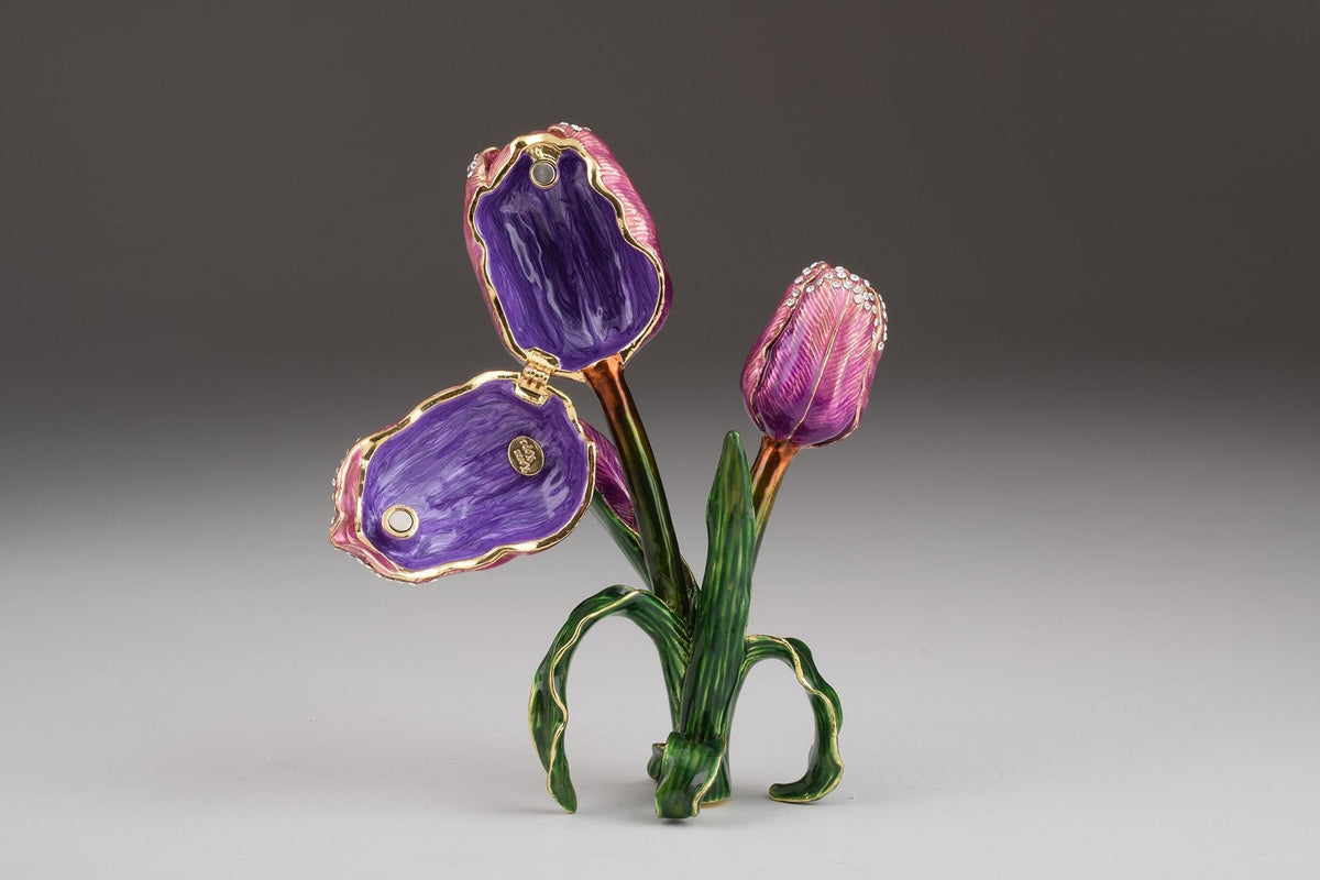 Keren Kopal Purple Rose Trinket Box