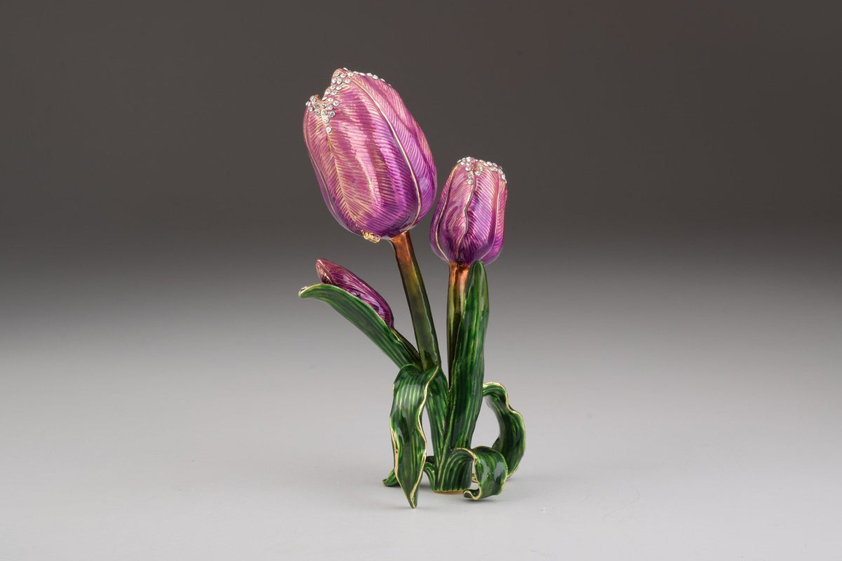 Keren Kopal Purple Rose Trinket Box