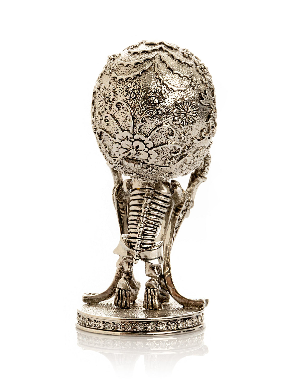 Keren Kopal Silver Skeleton holding Skull