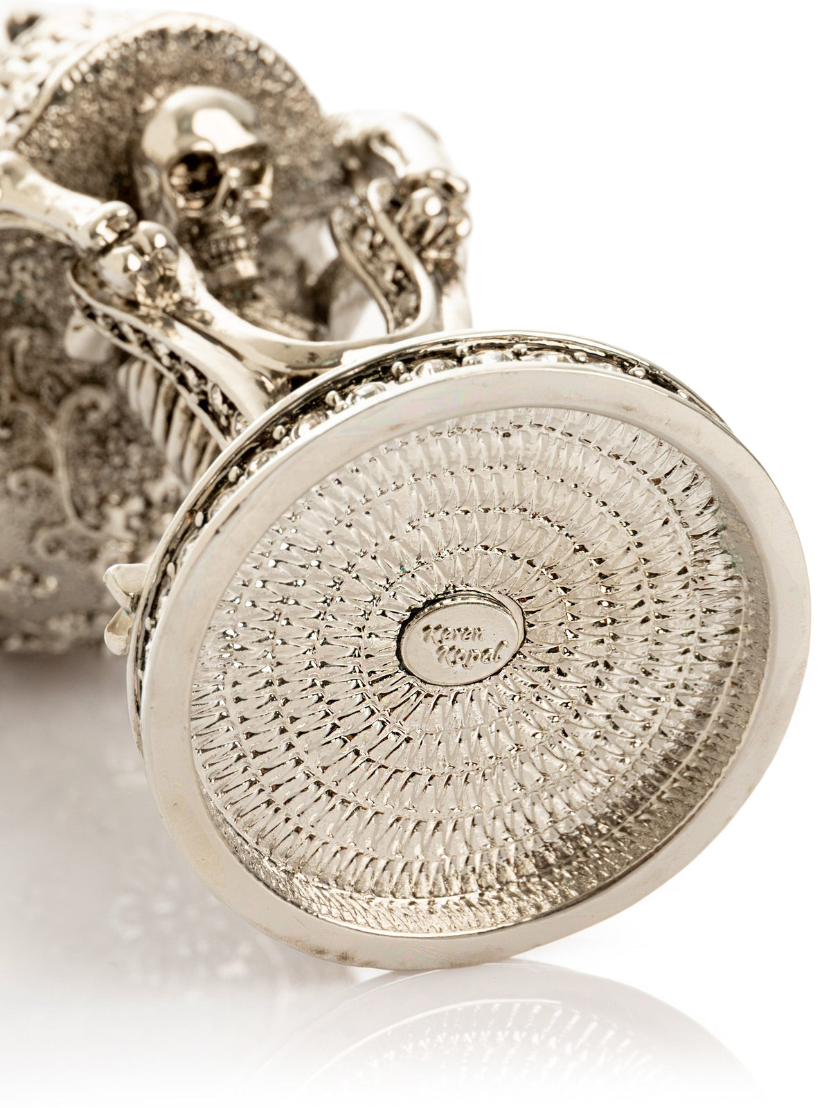 Keren Kopal Silver Skeleton holding Skull